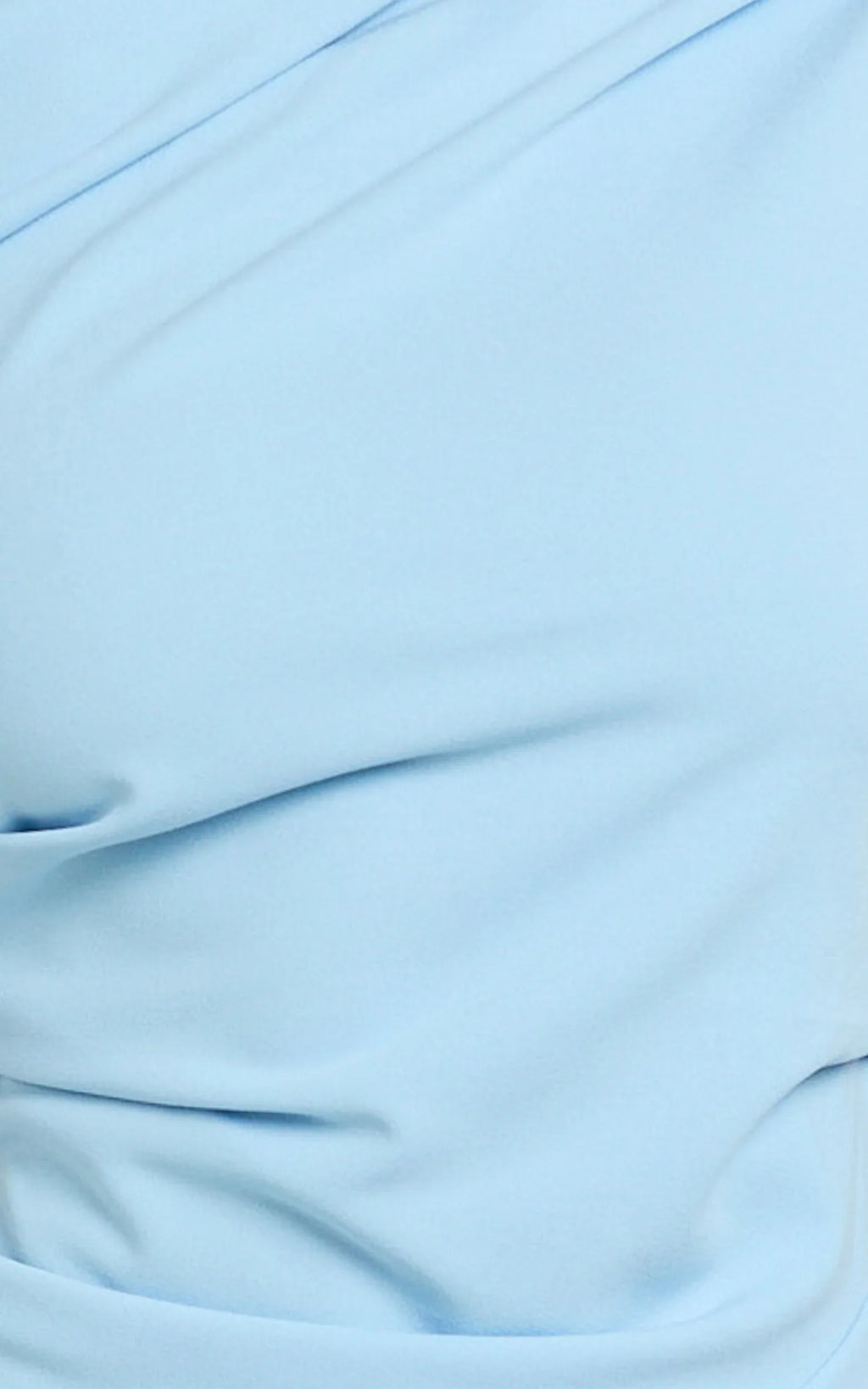 Visenta Midi Dress - Asymmetrical Sleeve Dress in Blue