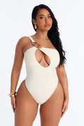 Perfect Waves Hardware Cutout 1 Piece Swimsuit - White