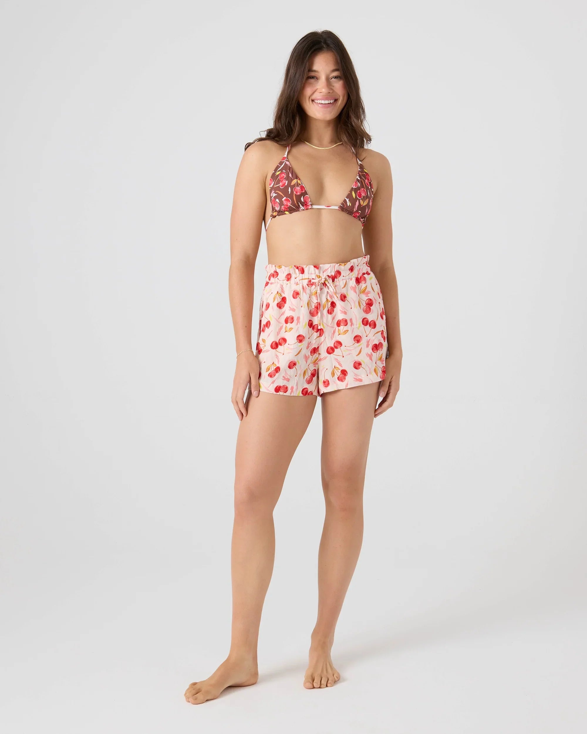 Cherry On Top Mini Tiki Triangle Bikini Top
