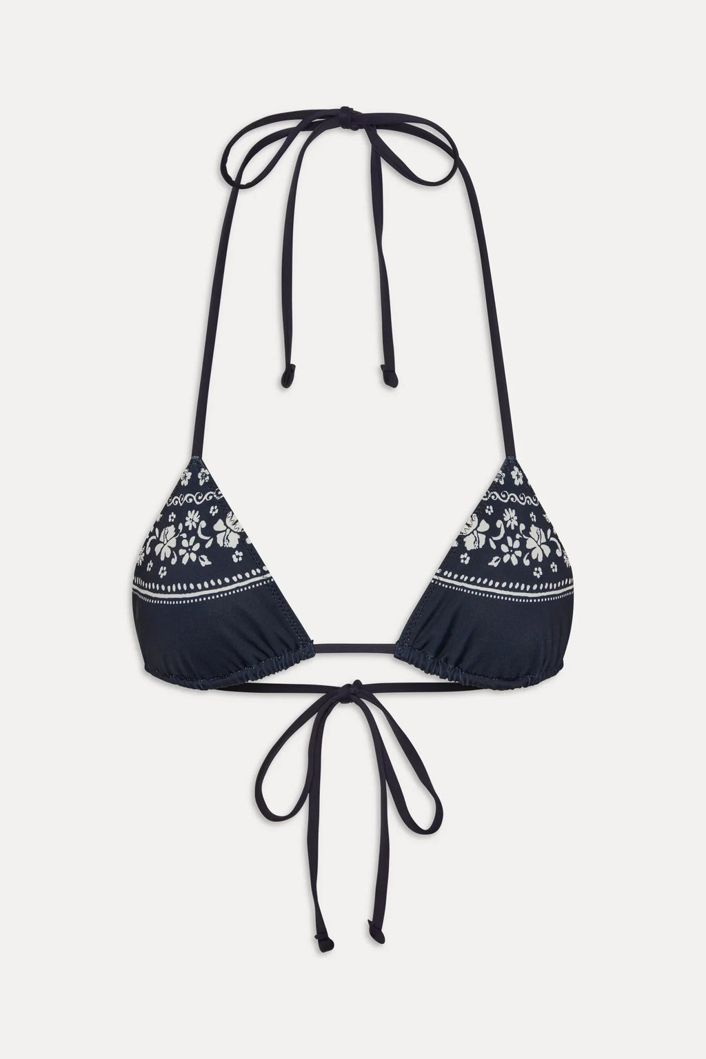 Nick Triangle Halter Bikini Top - Malibu Blue