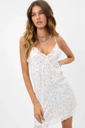 Rosie Satin Mini Dress - Day Lily