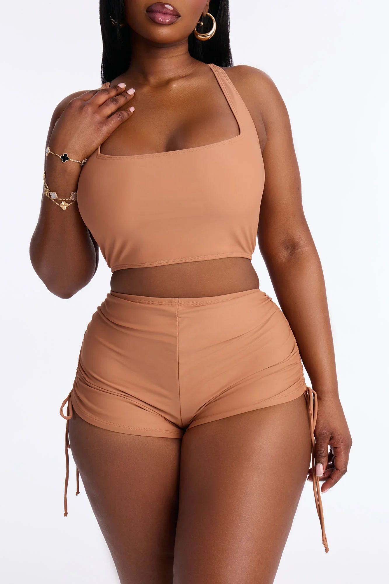 Maui Mix And Match Tank Bikini Top - Brown