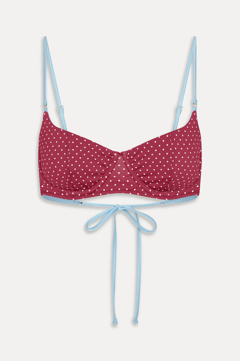 Cola Polka Dot Bikini Top - Tuscany