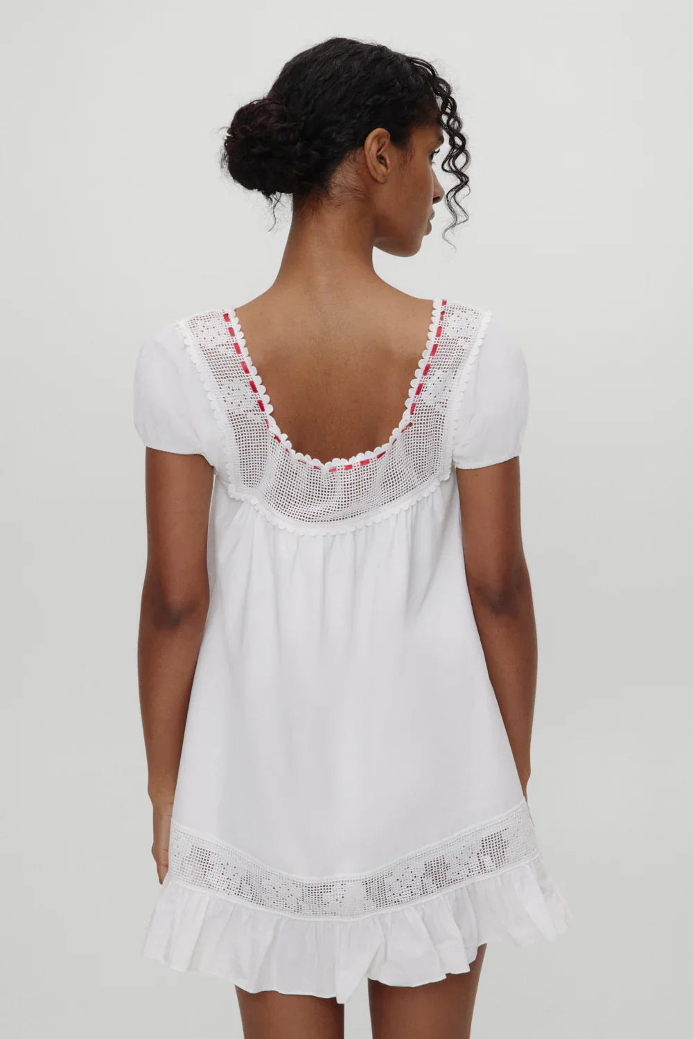 x BELLA HADID Western Poplin Mini Dress - White