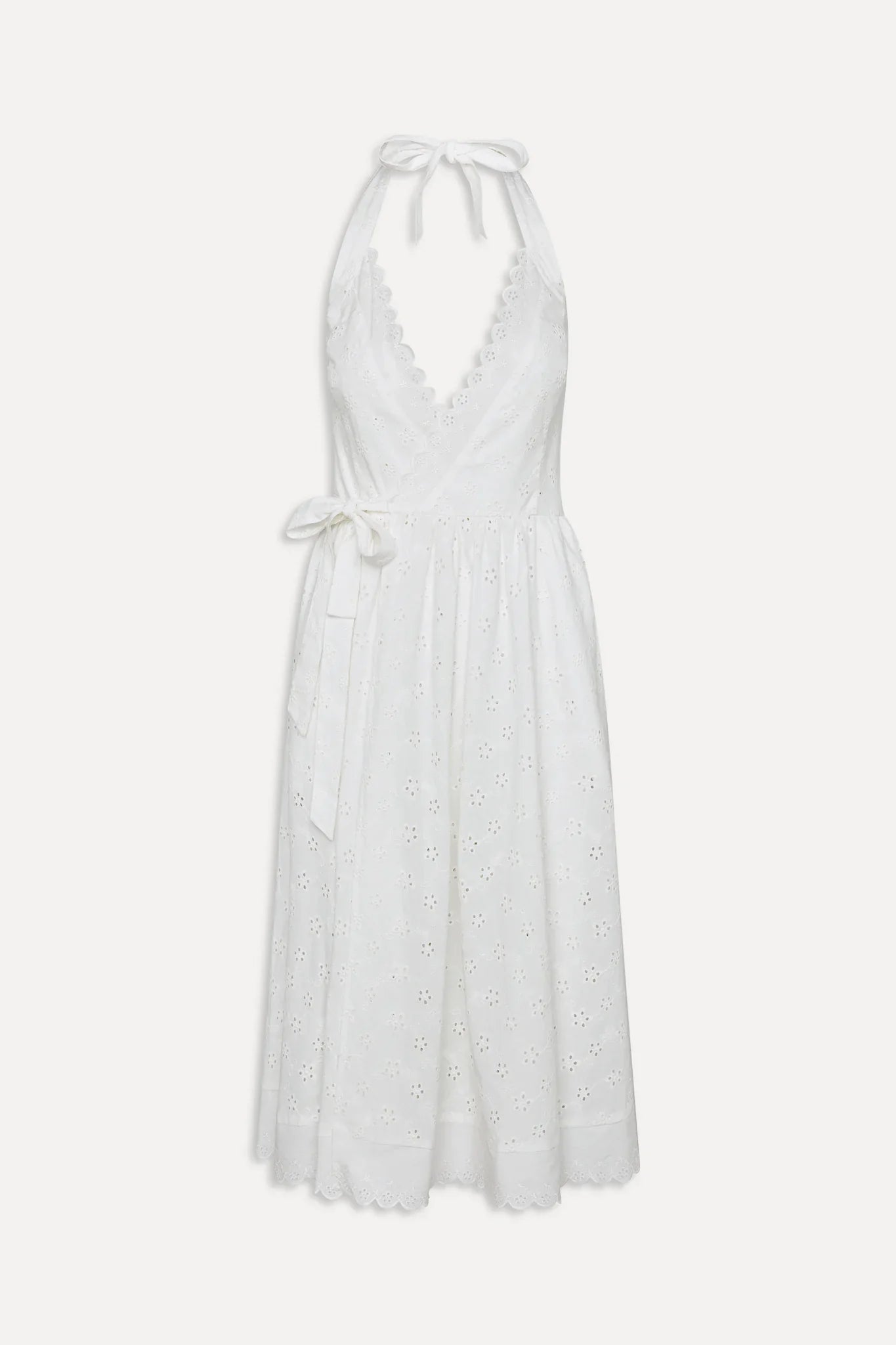 x BELLA HADID Fort Worth Fairy Midi Dress - Salt Air Eyelet