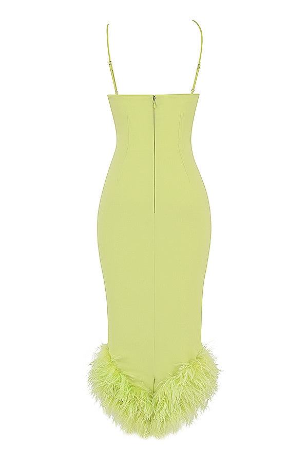 lime midi dress