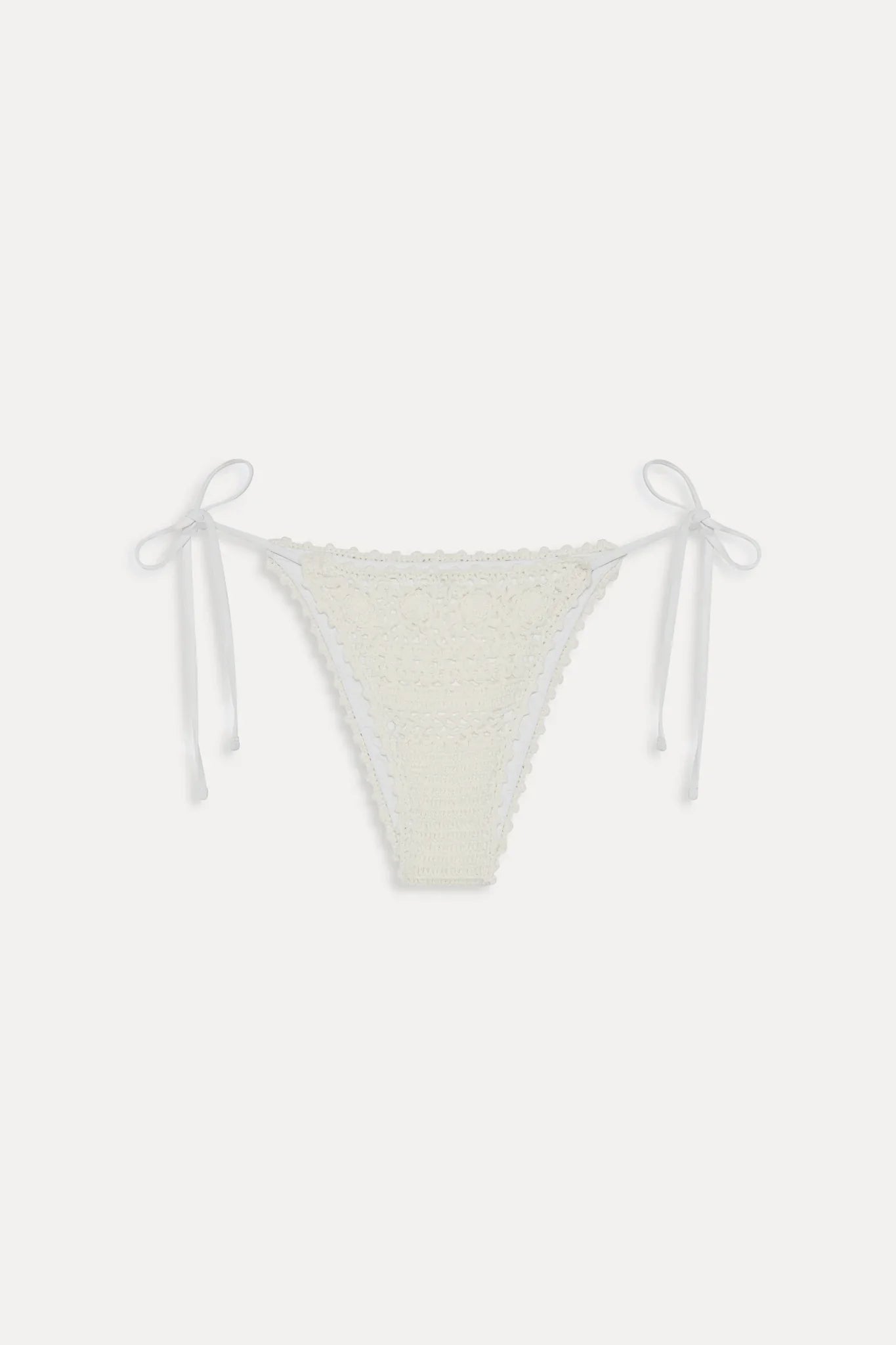 x JENNIE Mackenzie Crochet Bikini Bottom - Ivory Crochet