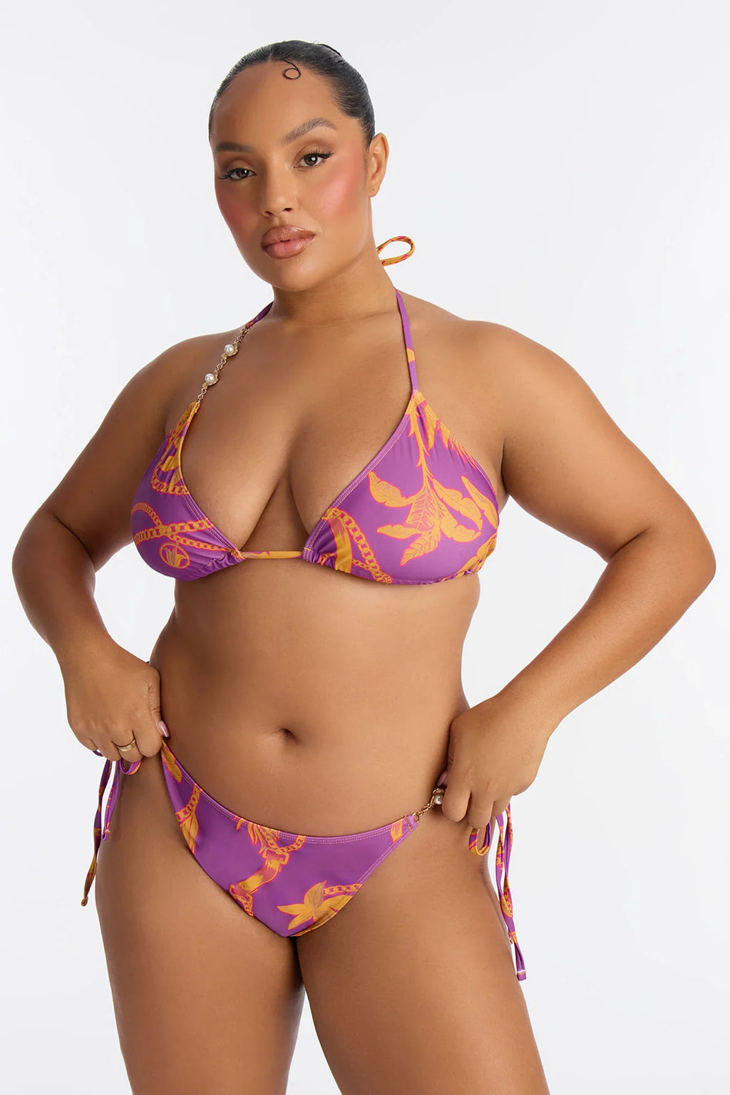 Only Getting Hotter 2 Piece Bikini - Purple/combo