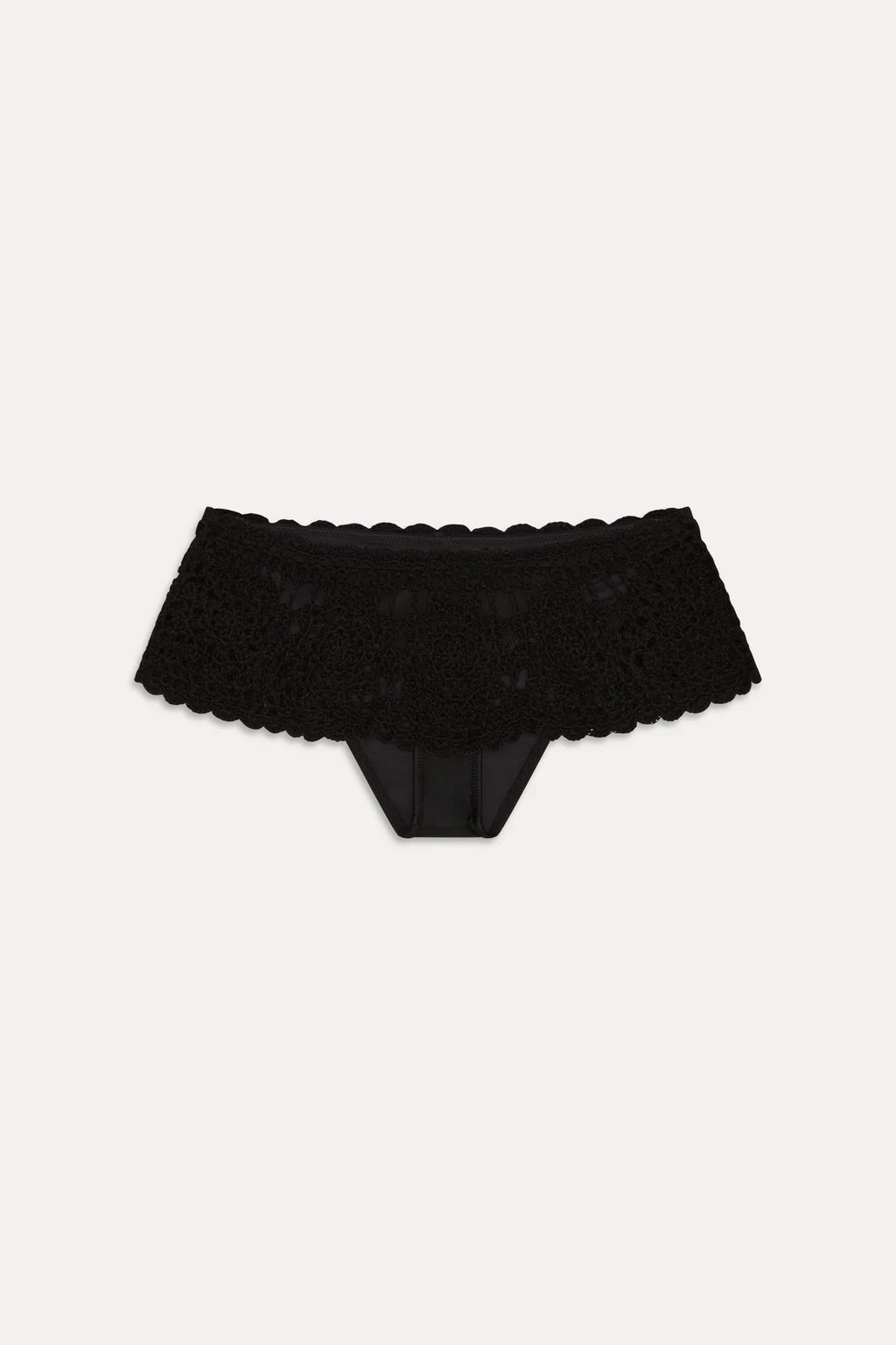 Shelly Crochet Shine Swim Skirt - Black