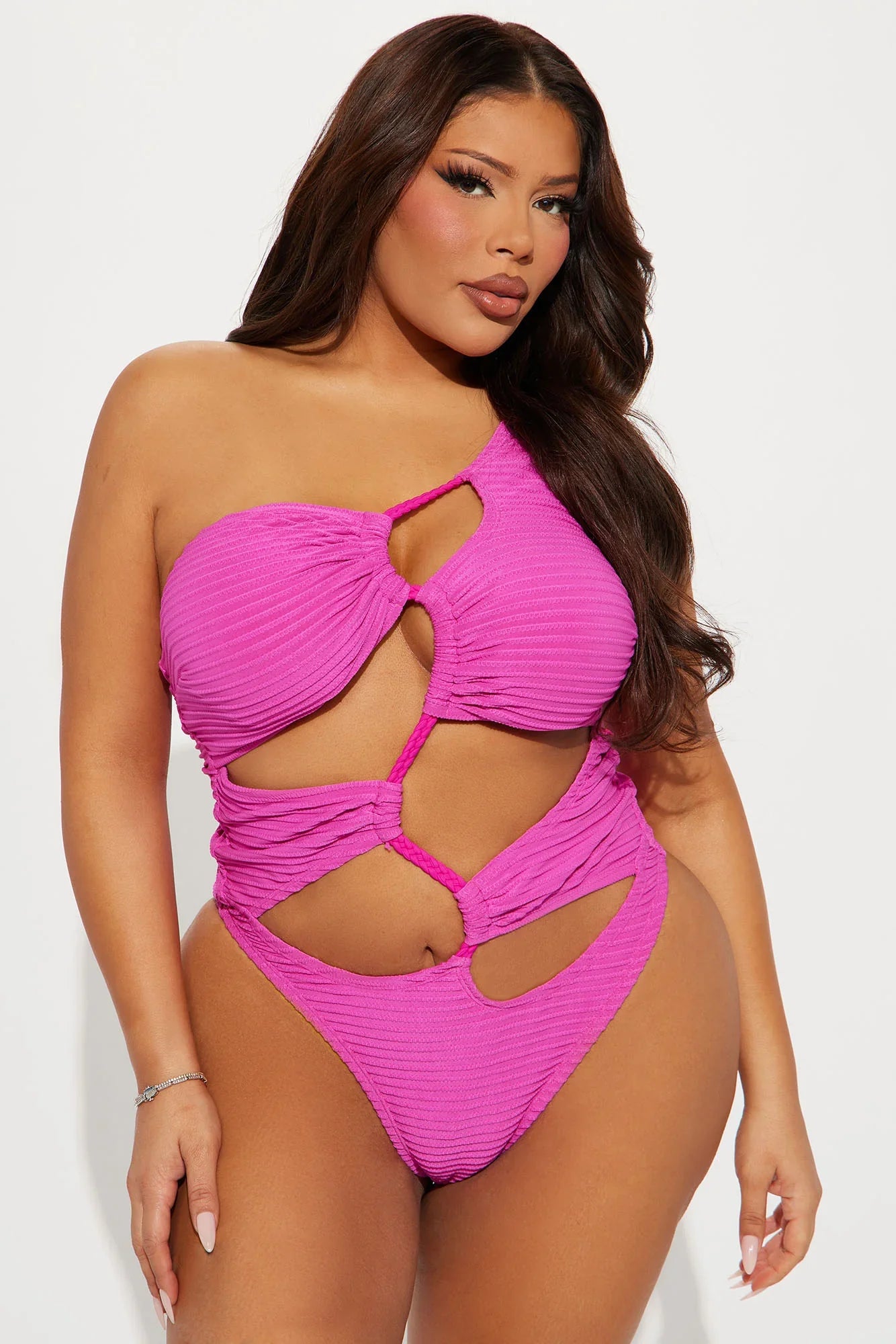 Michelle Cutout 1 Piece Swimsuit - Pink