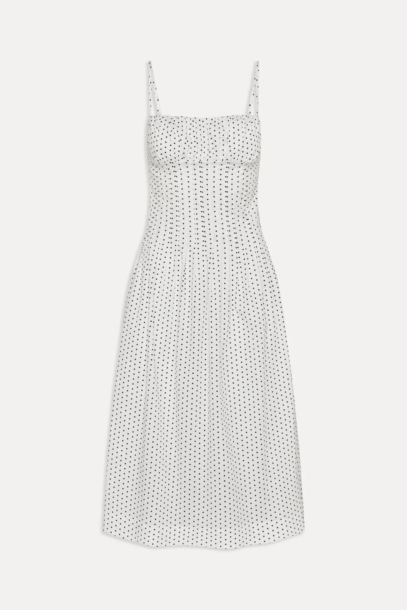 Reign Polka Dot Maxi Dress - White Polka Dot