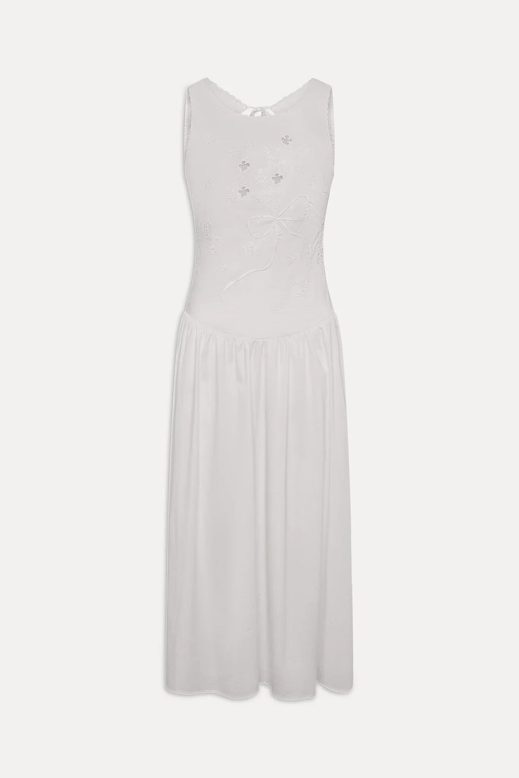 Soleil Backless Embroidered Midi Dress - Sleepy Angel