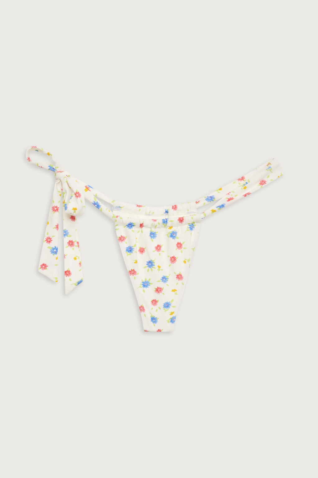 Kealy Tie Side Cheeky Bikini Bottom - Water Blossom