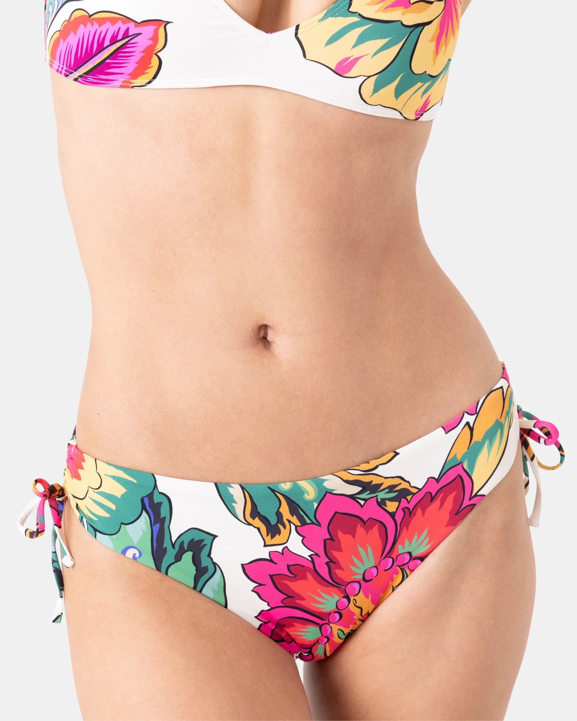 Beach Blossom Lace Side Full Bikini Bottom