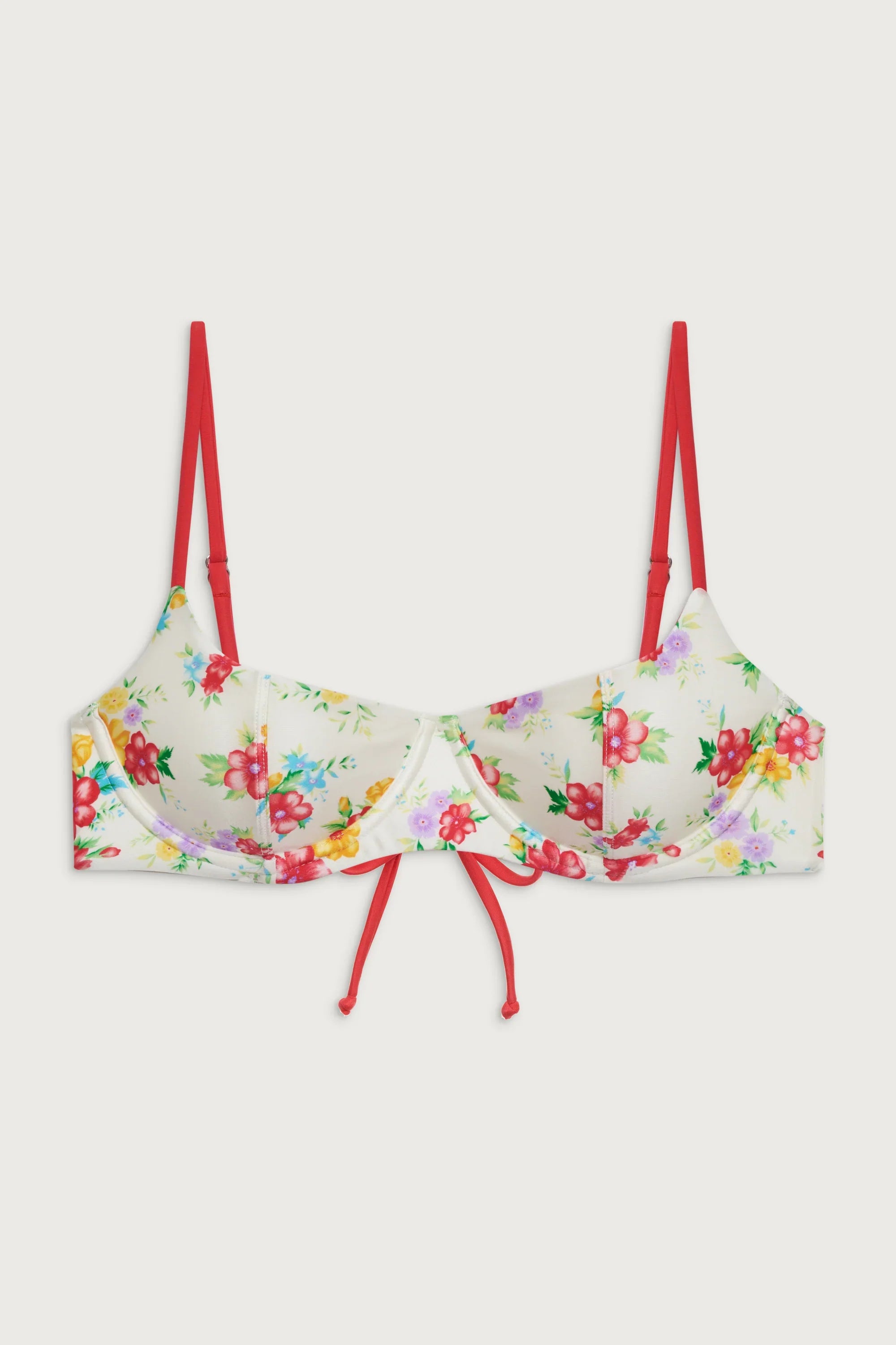 Cola Shine Underwire Bikini Top - Sweet Hibiscus