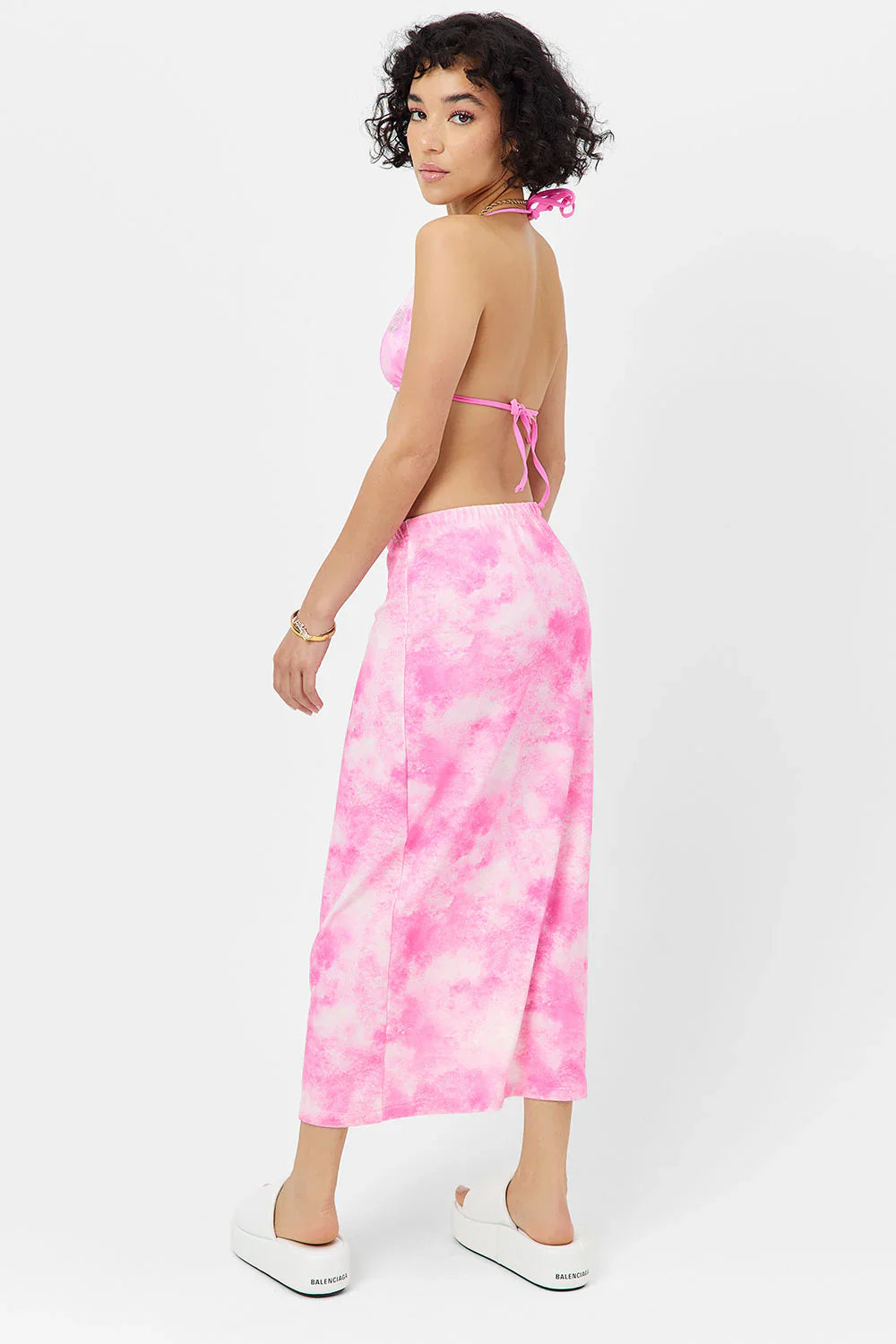 Stacey Terry Maxi Skirt - Distorted Pink Dye