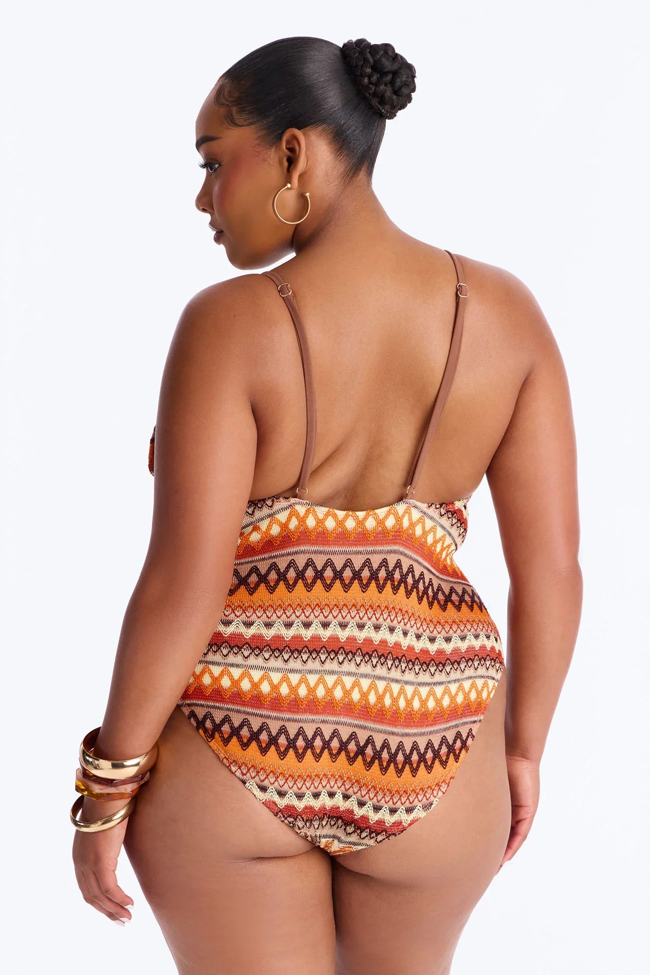 Marnie 1 Piece Swimsuit - Brown/combo