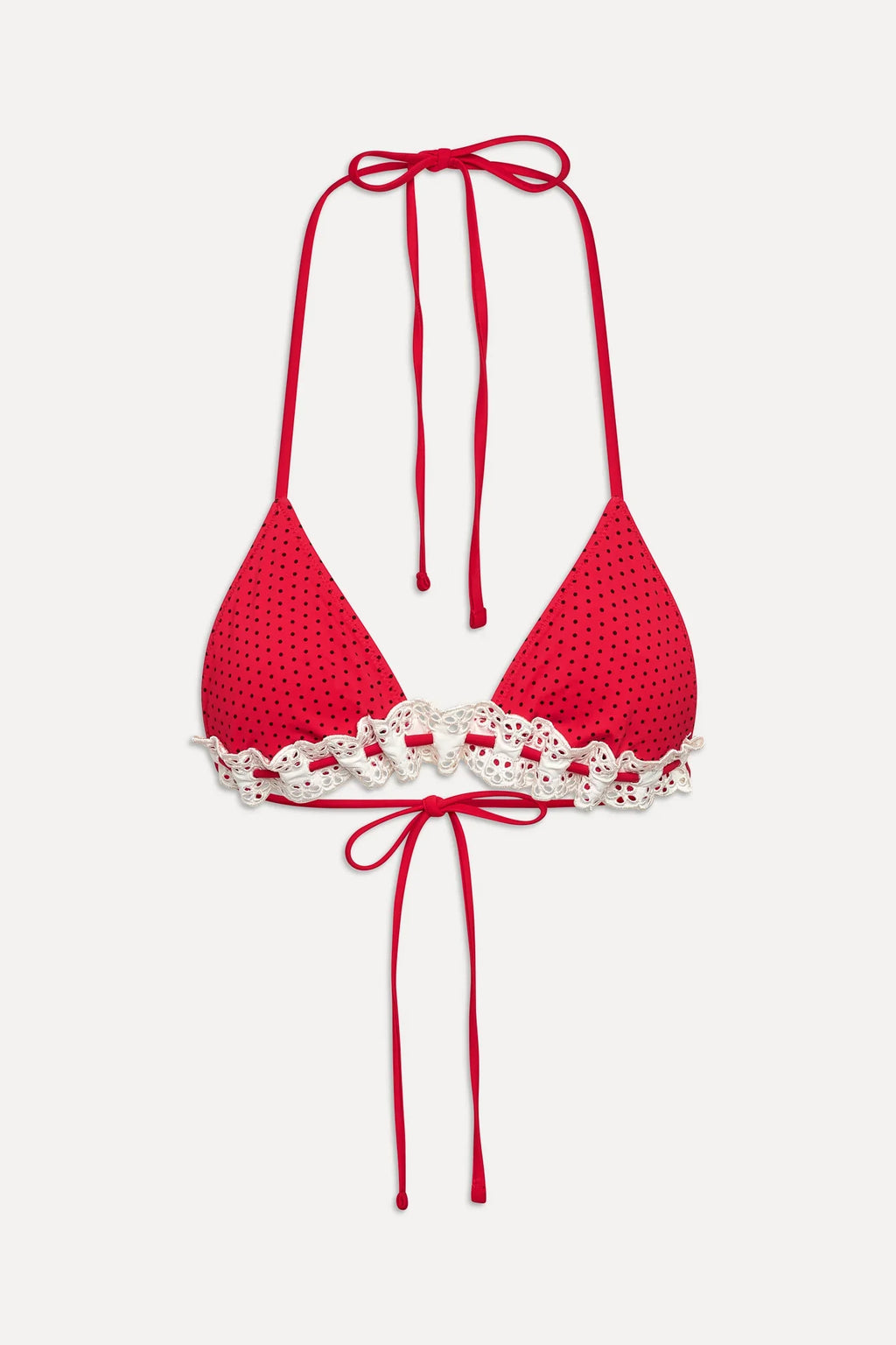 Lana Skimpy Triangle Bikini Top - Spice Dot