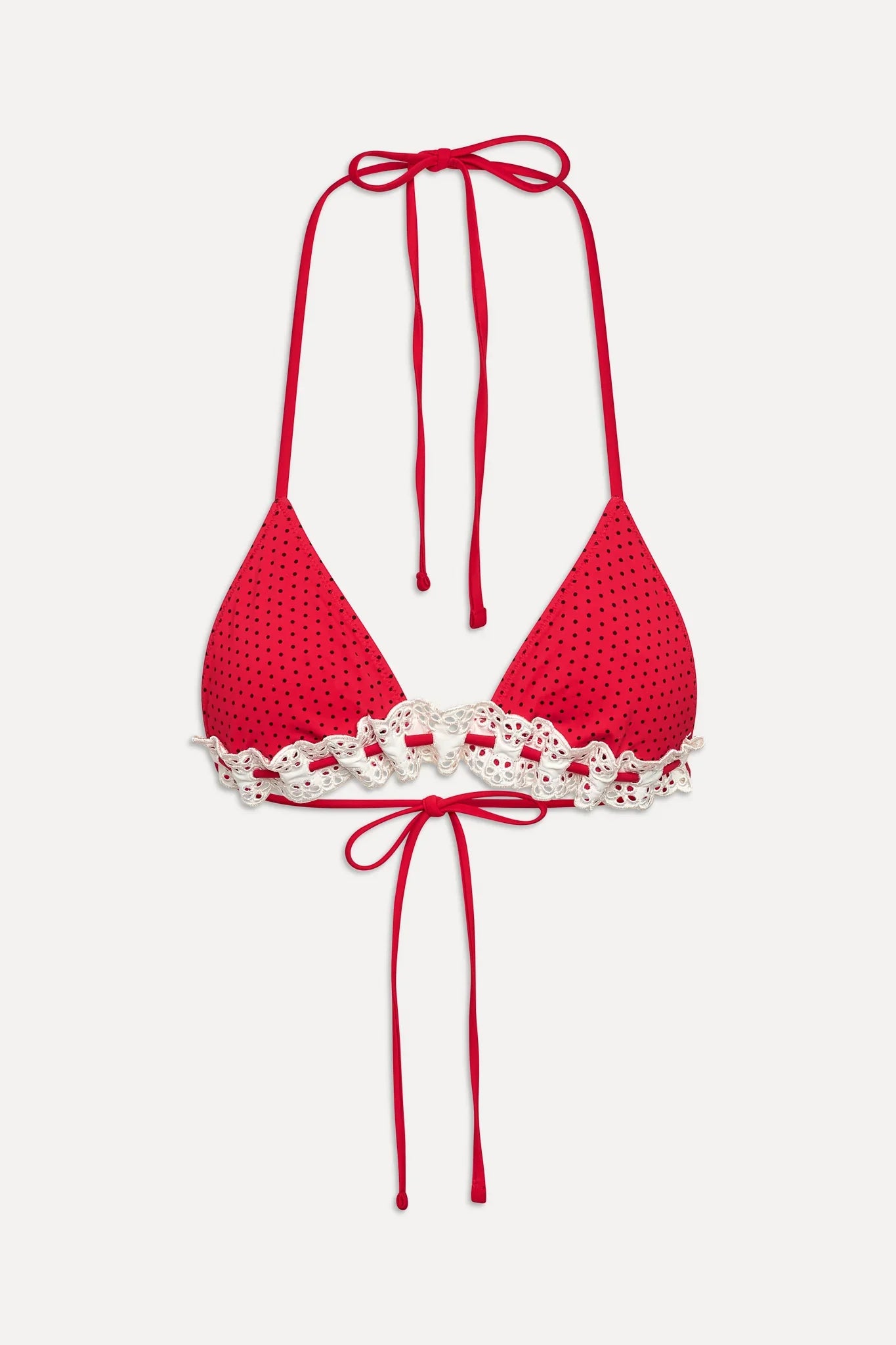 Lana Skimpy Triangle Bikini Top - Spice Dot