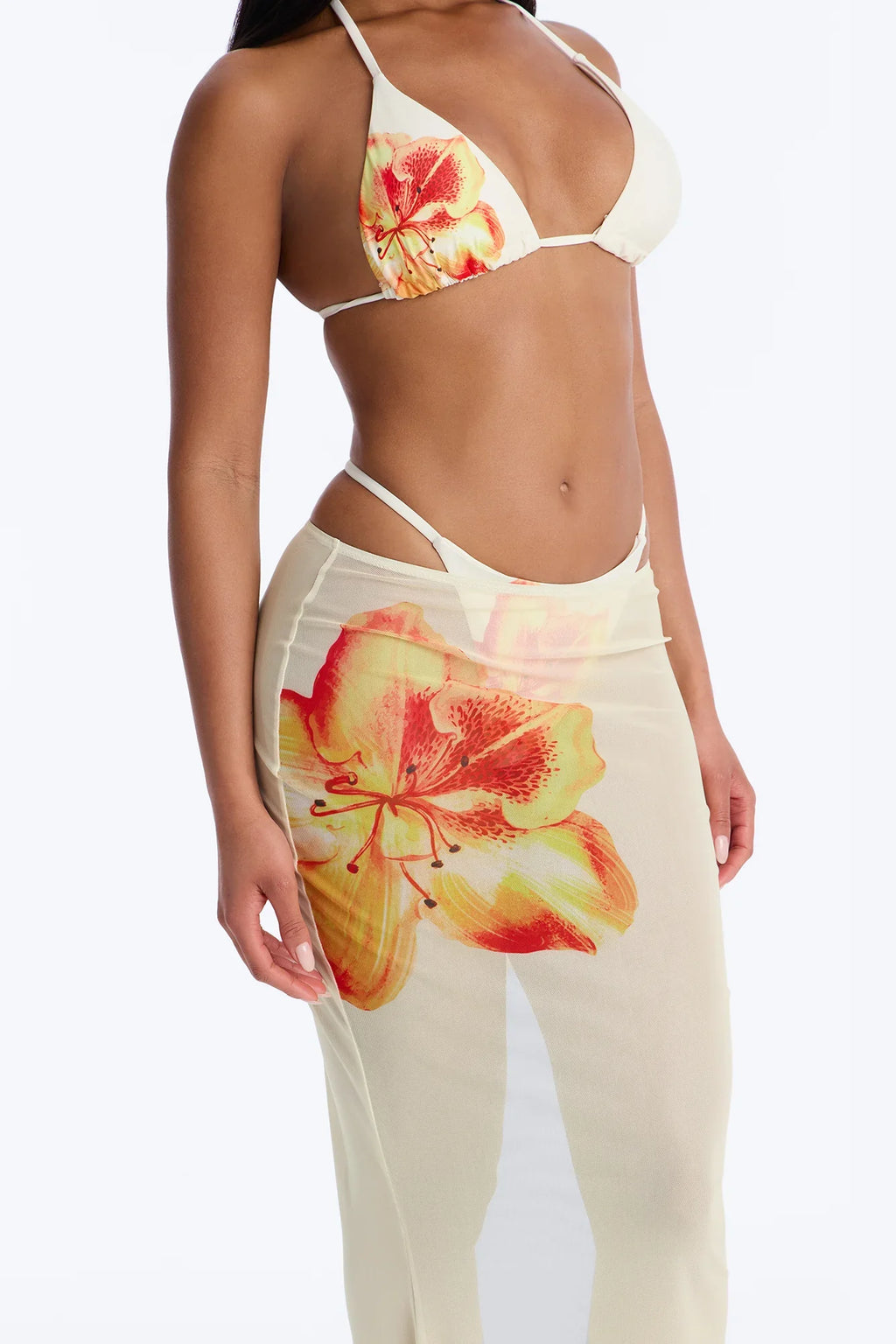 Through It All Bikini And Sarong - Ivory
