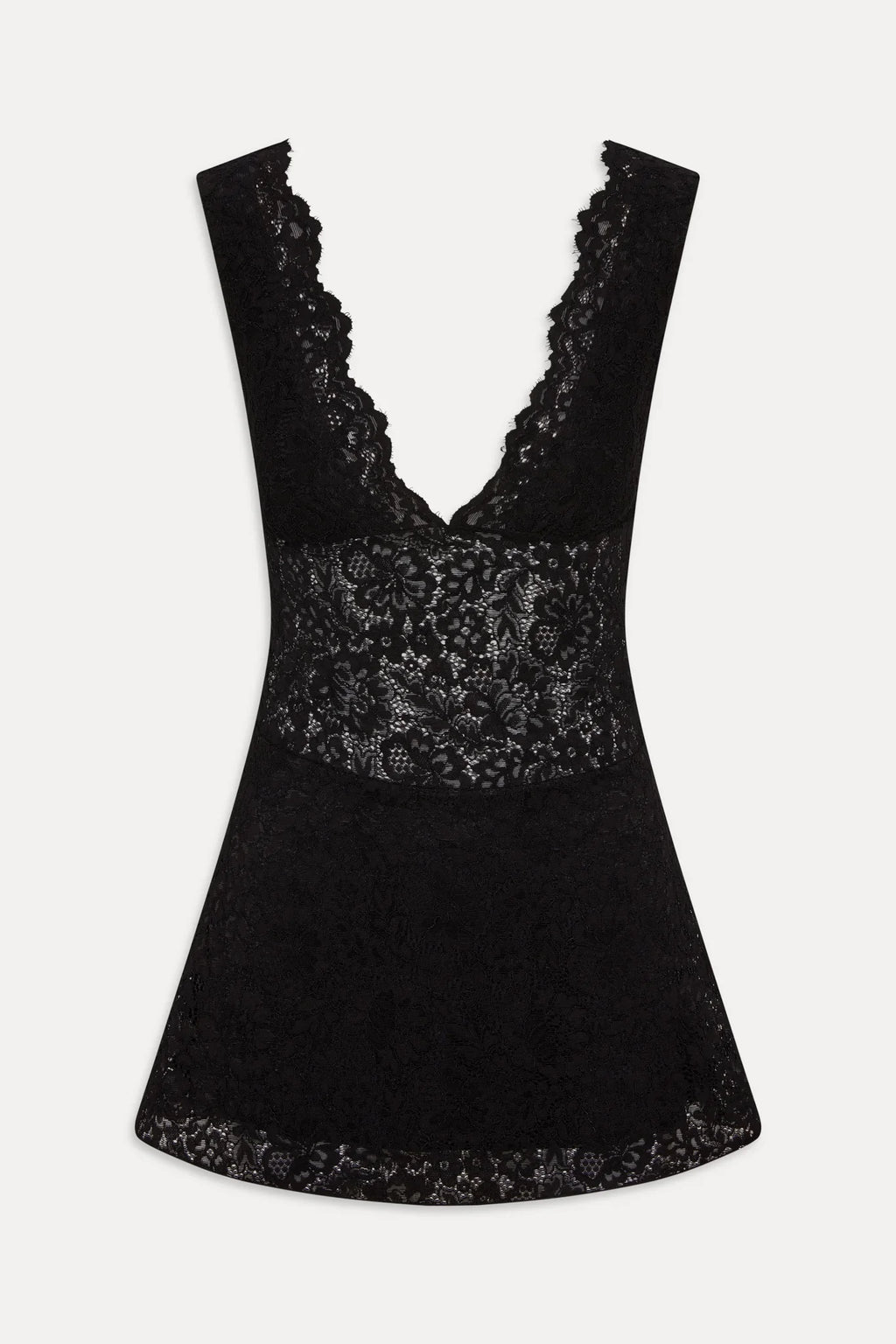 Moon Dance Lace Mini Dress - Black