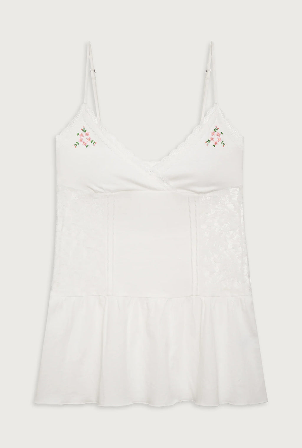 Donna Embroidered Mini Dress - White