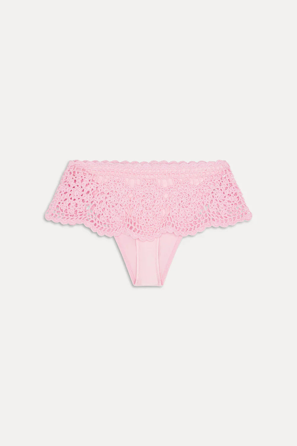 Shelly Crochet Shine Swim Skirt - Blush
