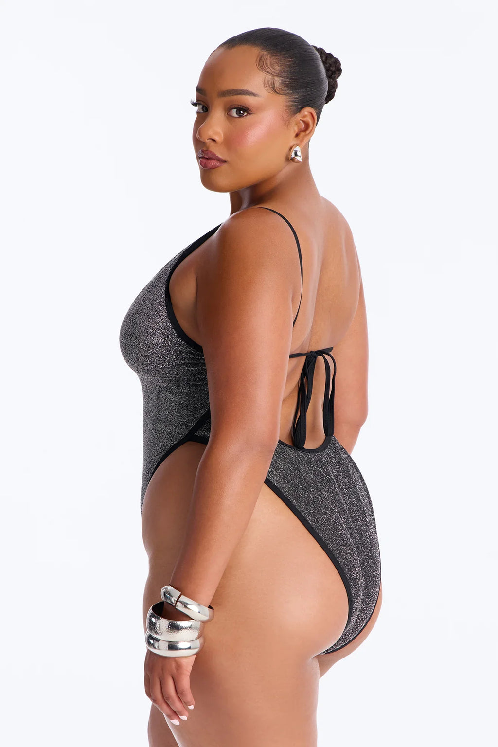 Getting Lost Together 1 Piece Swimsuit - Black