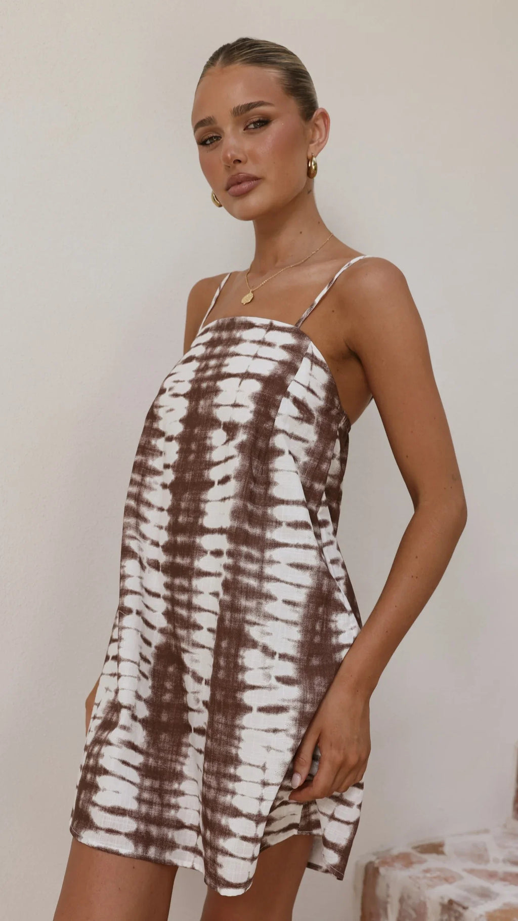 Bethani Mini Dress - Chocolate Tie Dye