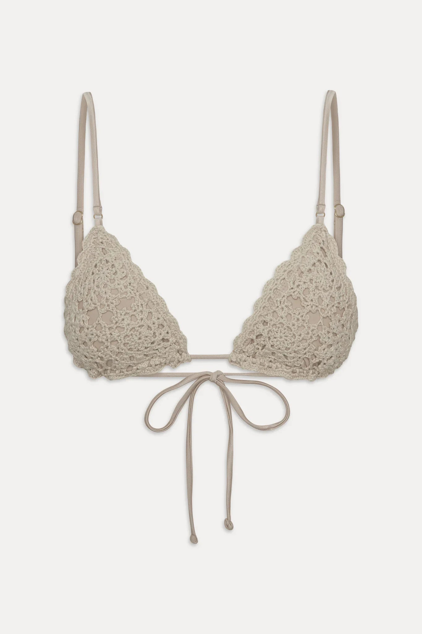 Elena Crochet Shine Bikini Top - Birthday Suit