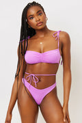 Foxy String Bandeau Bikini Top - Passionfruit