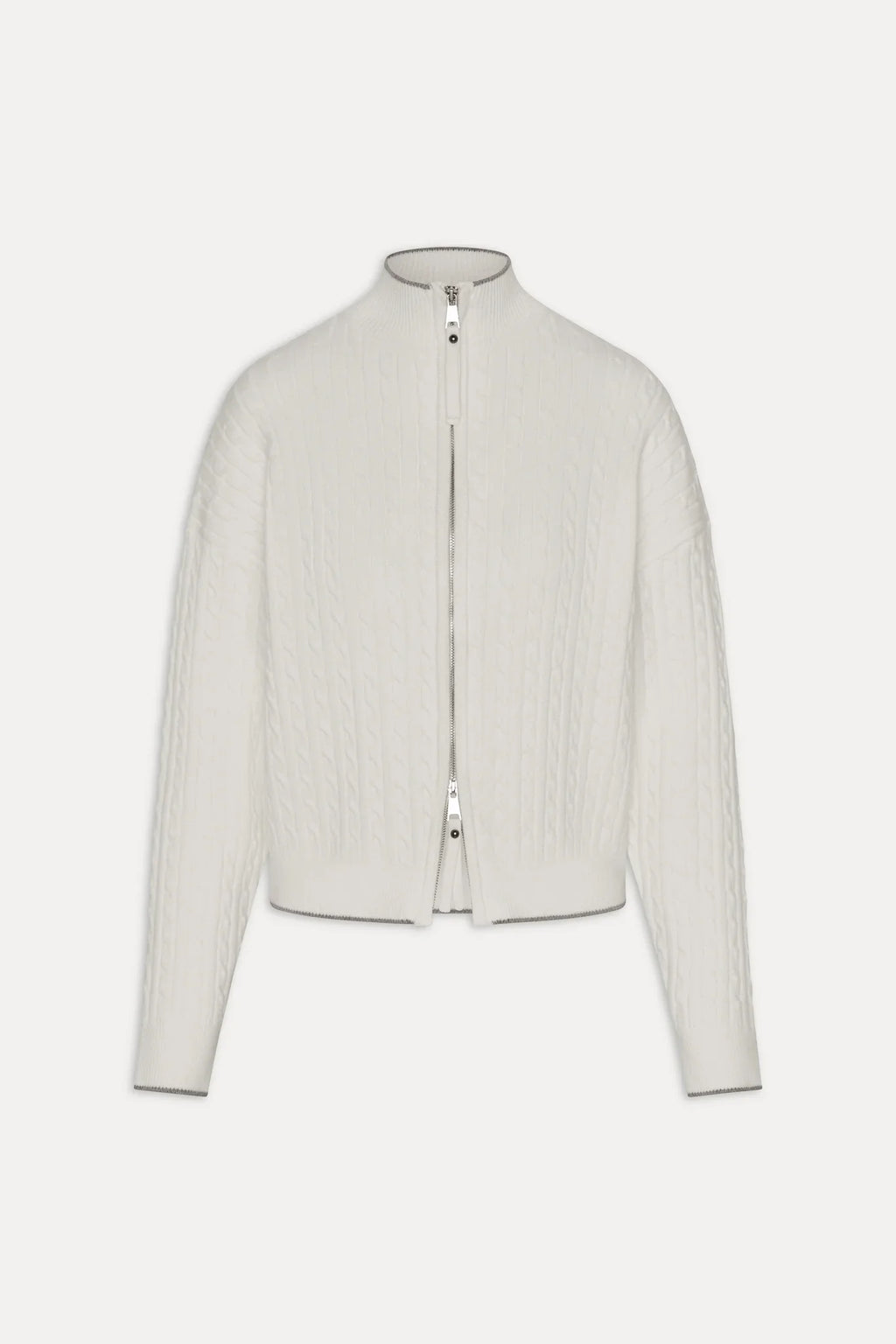 Bea Cloud Knit Zip Up Sweater - Honeymoon