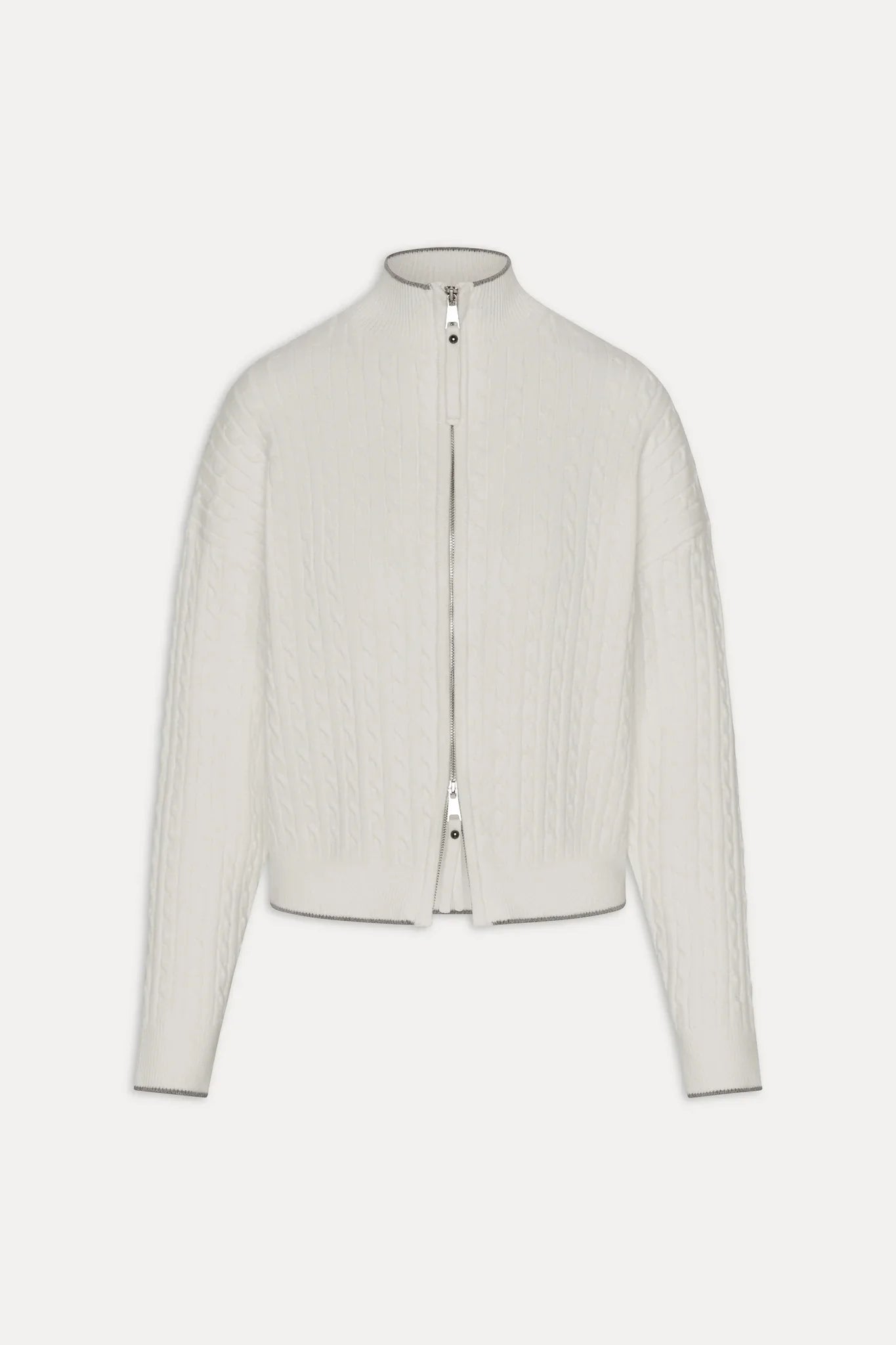 Bea Cloud Knit Zip Up Sweater - Honeymoon