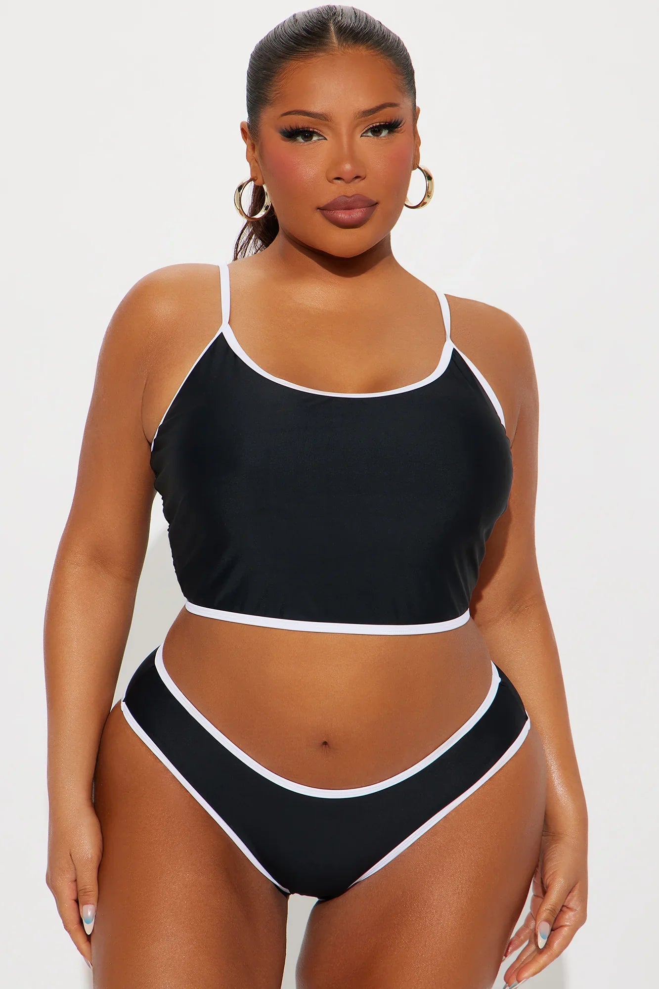 Honolulu Tankini 2 Piece Bikini - Black