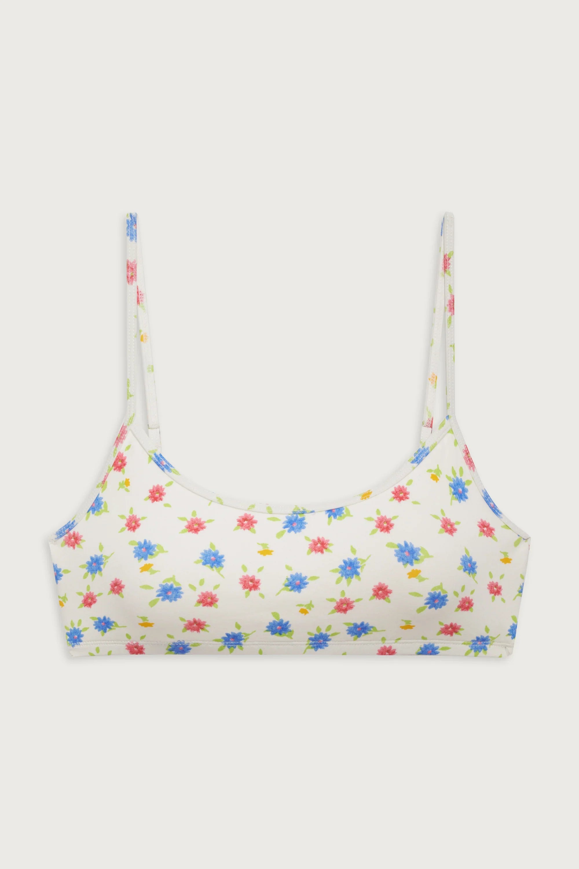 Bay View Floral Bralette Bikini Top - Water Blossom