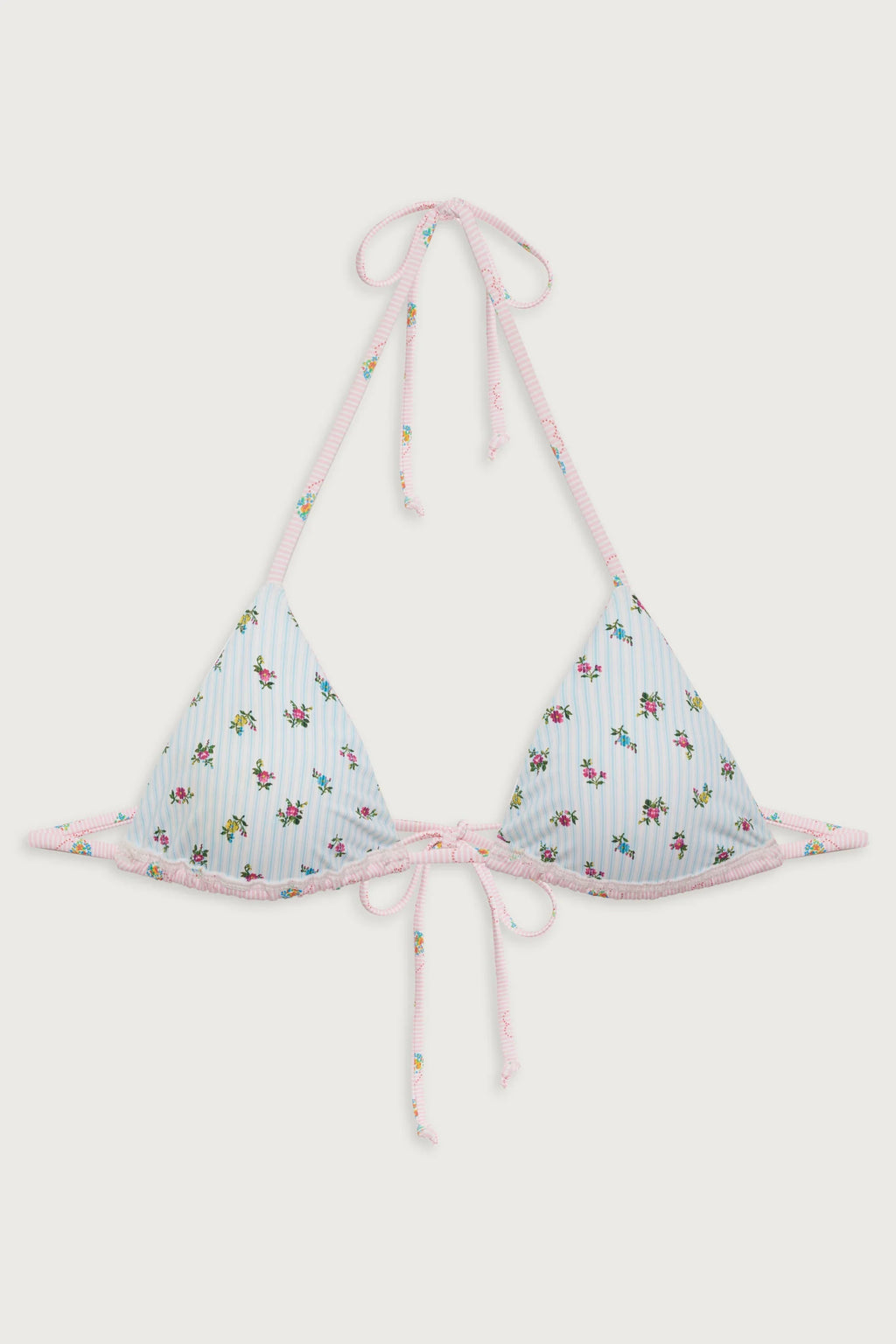 Nick Reversible Triangle Bikini Top - Sweetheart Stripe