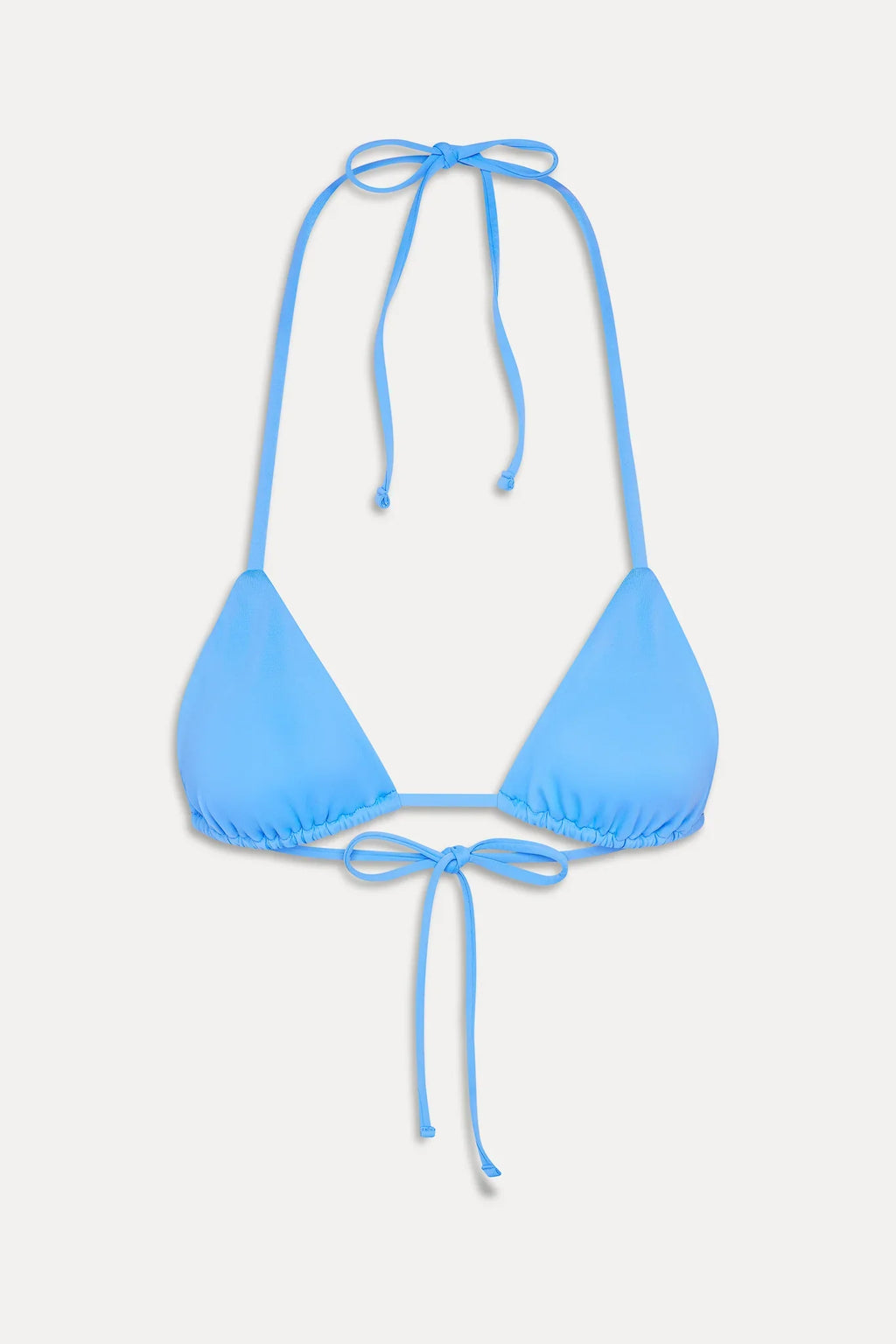 Nick Triangle Halter Bikini Top - Azure