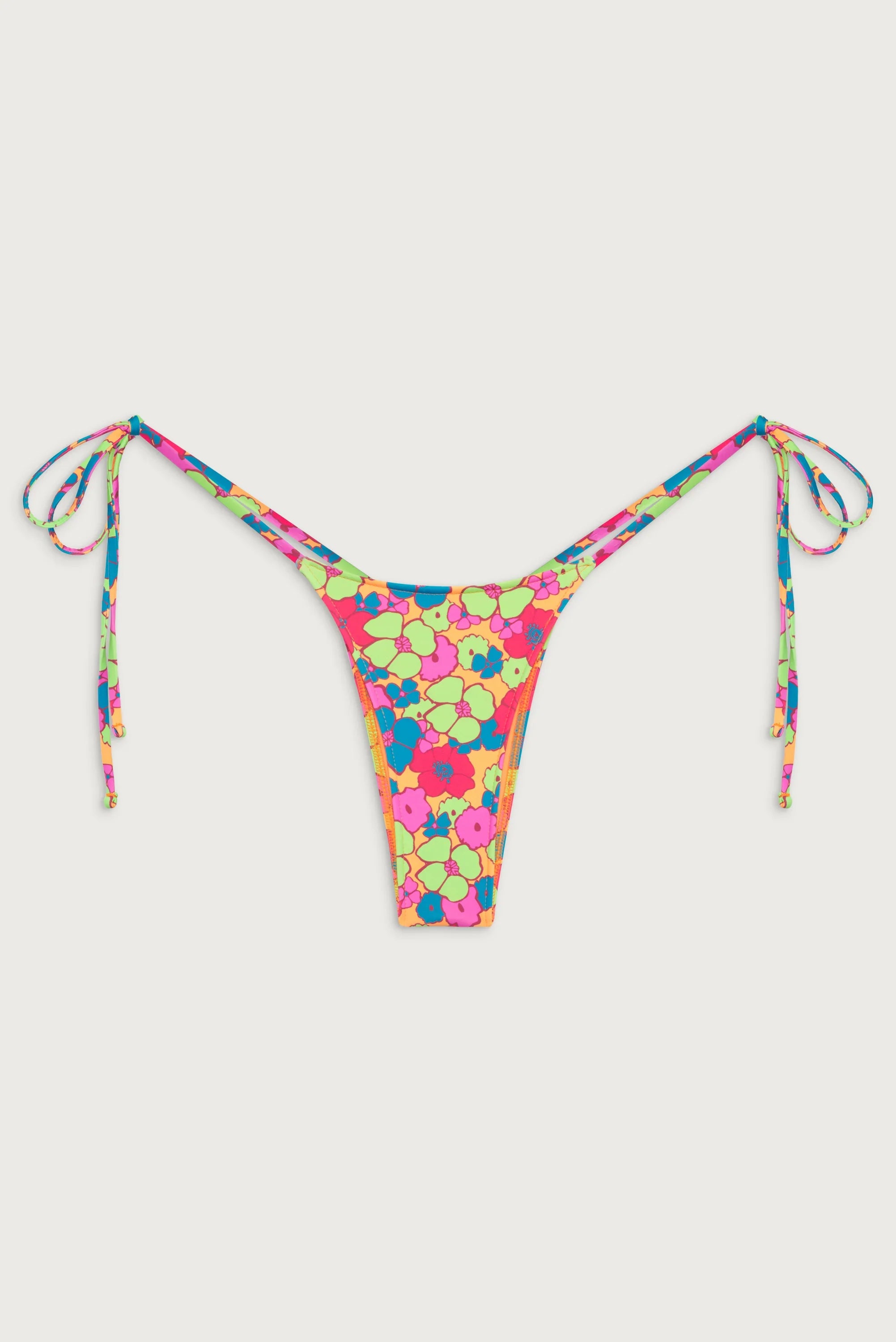 Divine Tie Side Skimpy Bikini Bottom - Groovy