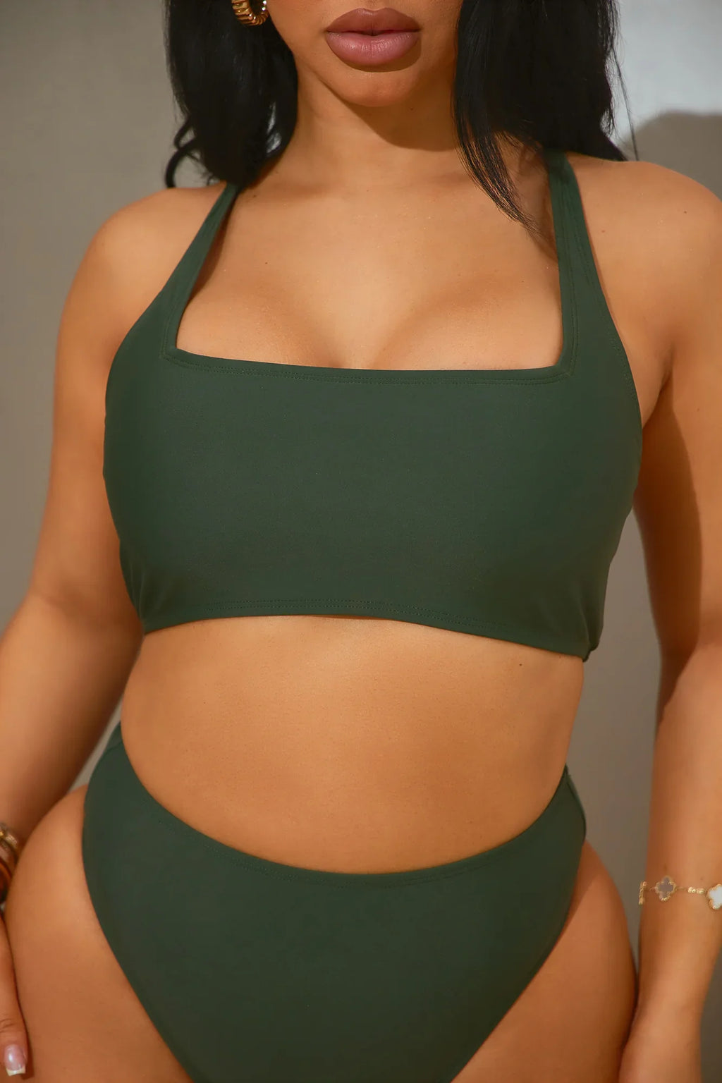 Maui Mix And Match Tank Bikini Top - Olive