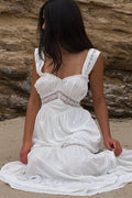 Eden Ruffle Maxi Dress - White
