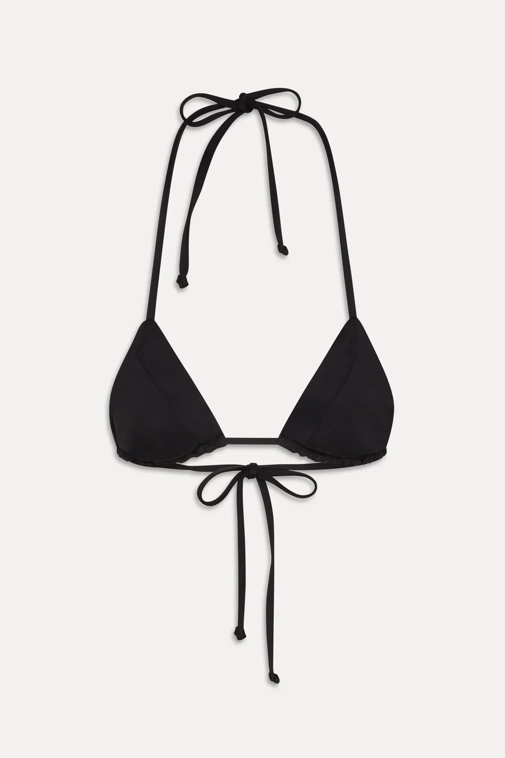 Sky Triangle Halter Bikini Top - Black