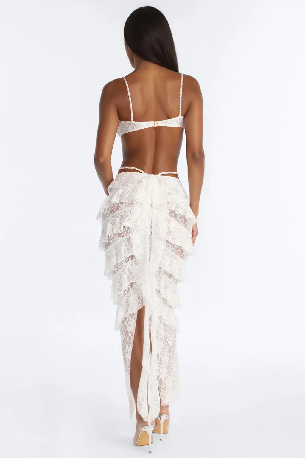 Still Daydreaming Bikini And Coverup Maxi Skirt - White