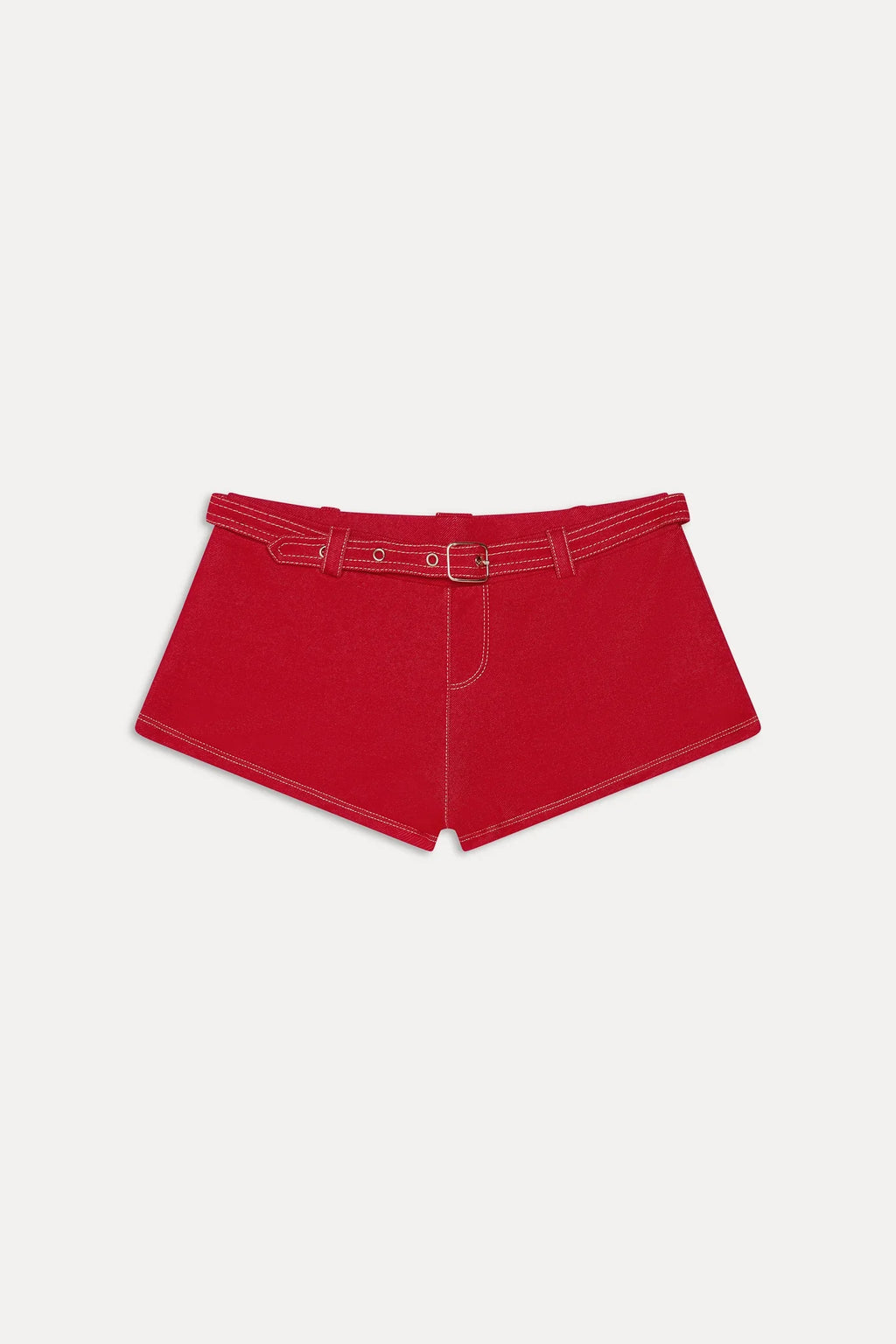 Wrangler Denim Booty Shorts - Red Denim