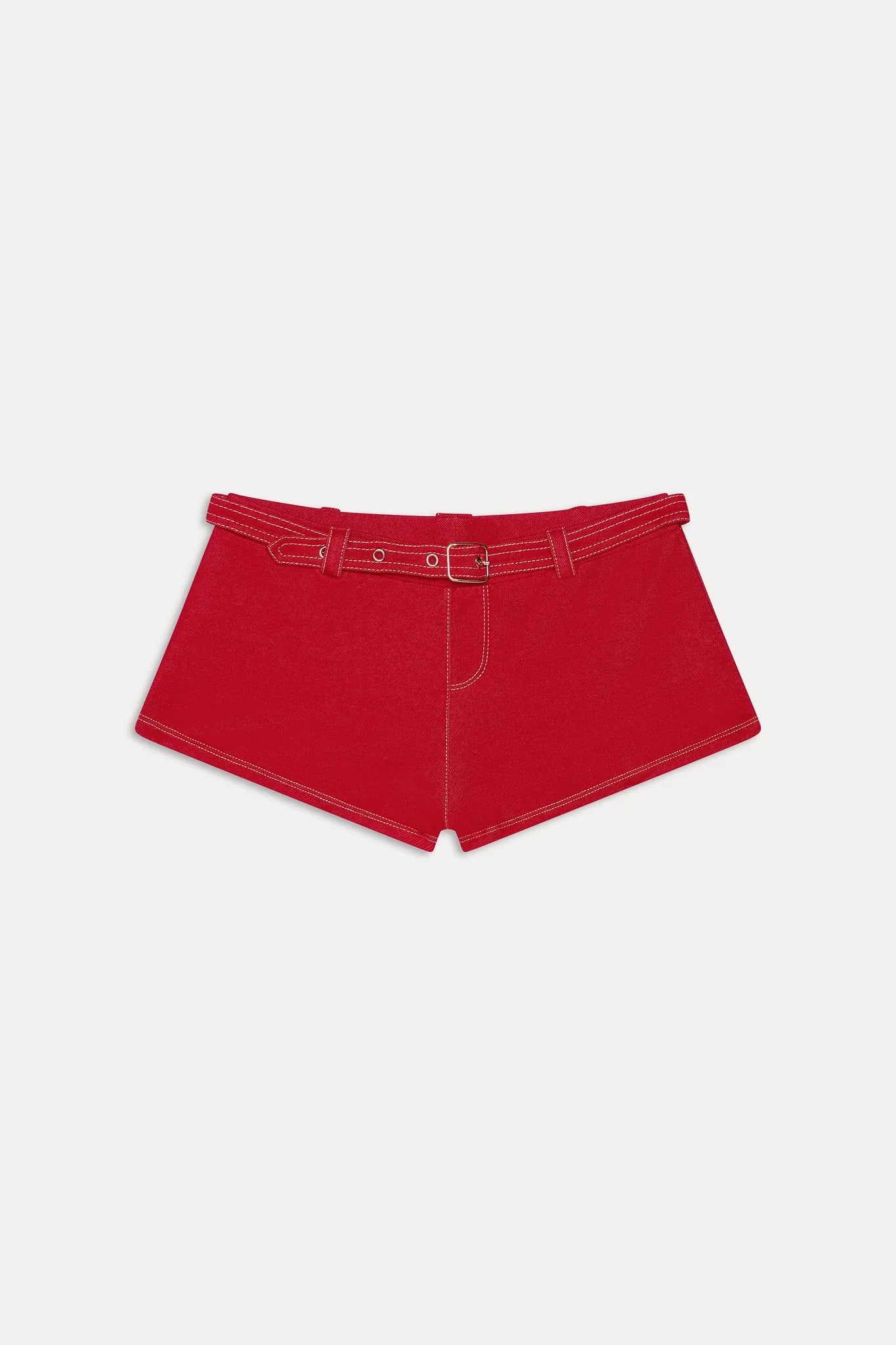 Wrangler Denim Booty Shorts - Red Denim