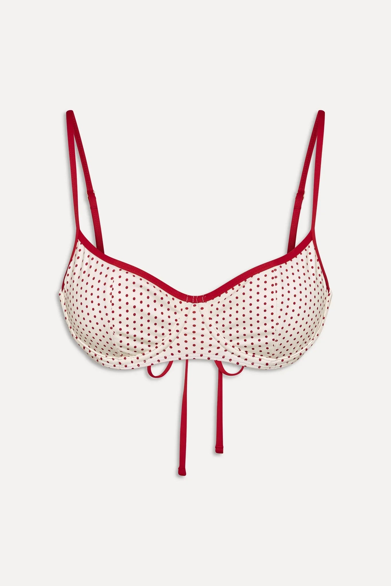 x BELLA HADID Cola Underwire Bikini Top - Strawberry Polka Dot