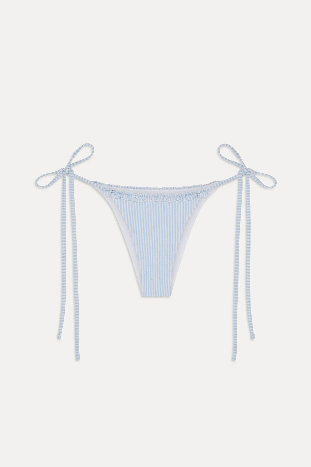 Mackenzie Ruffle String Bikini Bottom - Saltwater Stripe