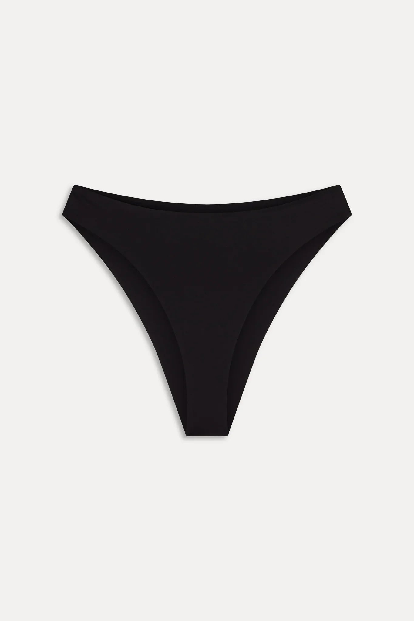 Beck High Waisted Bikini Bottom - Black