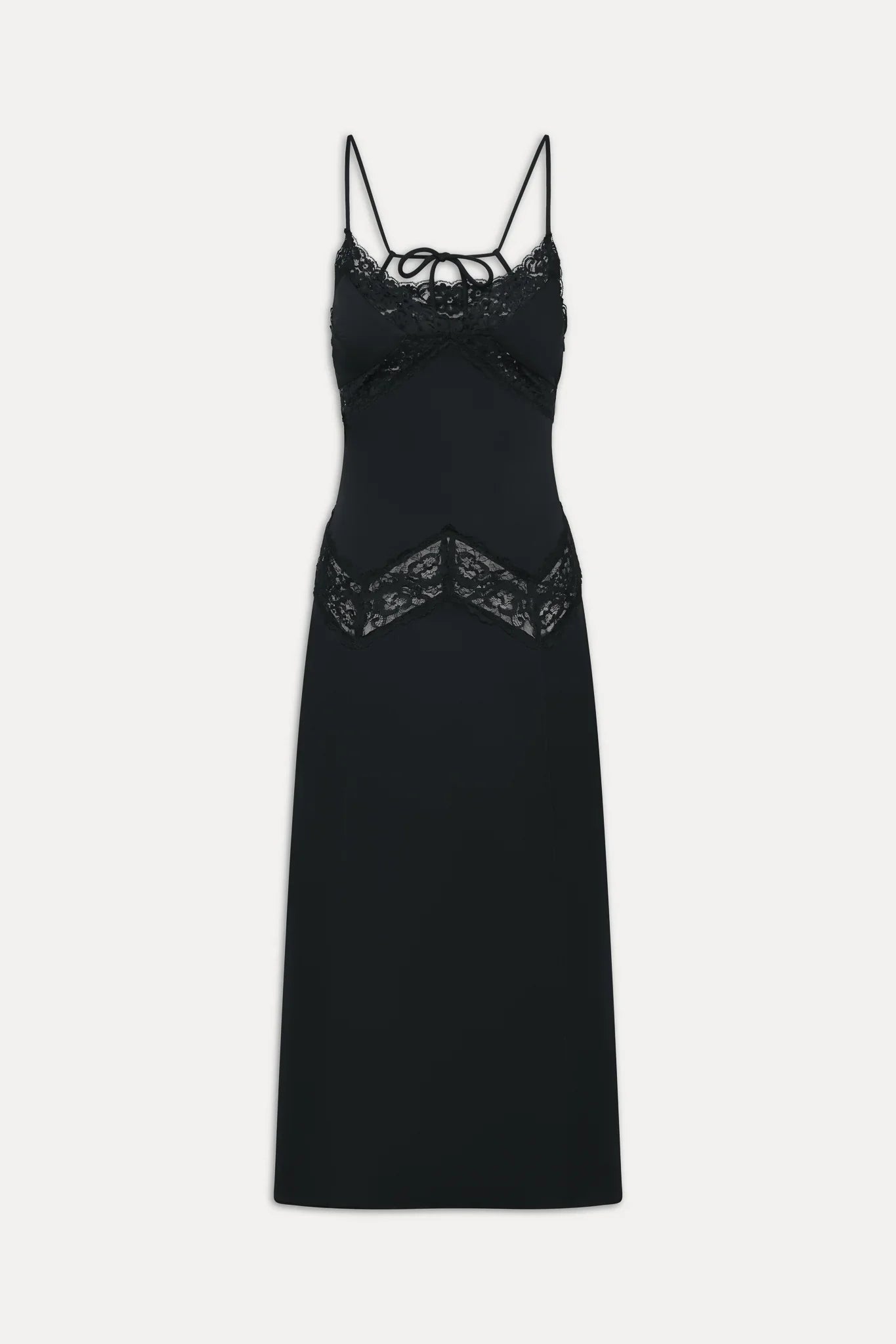 Ethereal Satin Lace Maxi Dress - Meet Me At Dusk