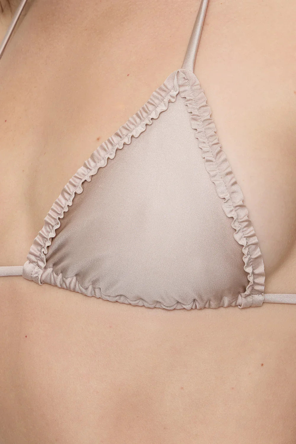 Nick Triangle Shine Bikini Top - Birthday Suit