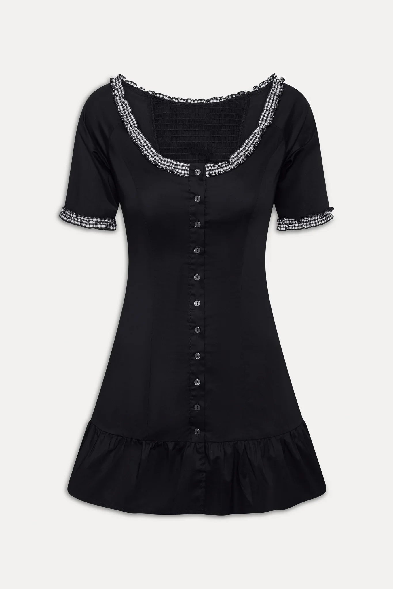 Sweet Dreams Cotton Mini Dress - Black